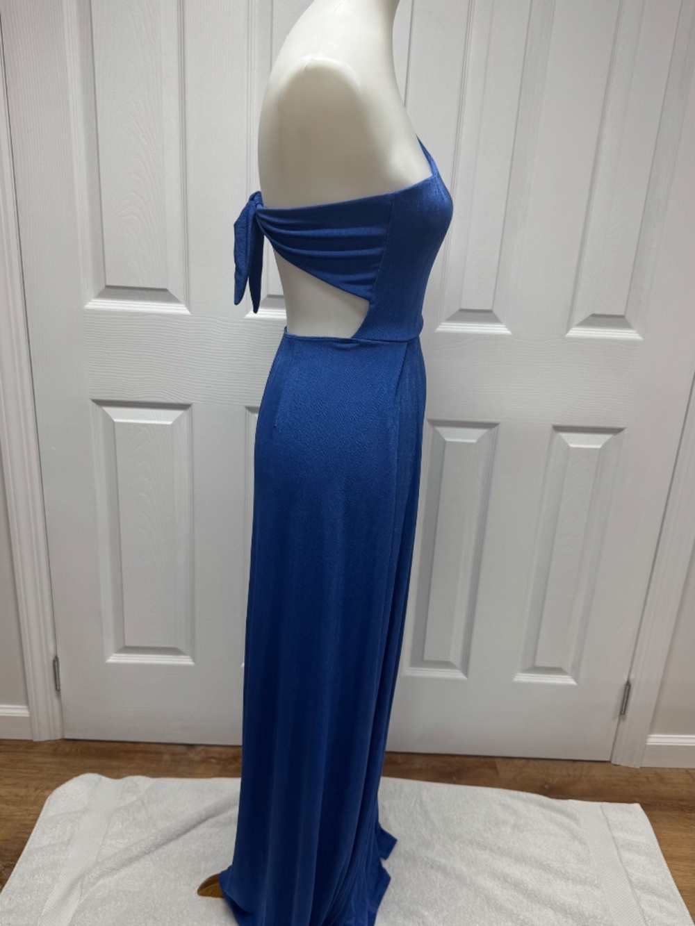 Lucy in the Sky - Blue One Shoulder Maxi Dress -Size XS -  NEW Without Tags. - Picture 5 of 13
